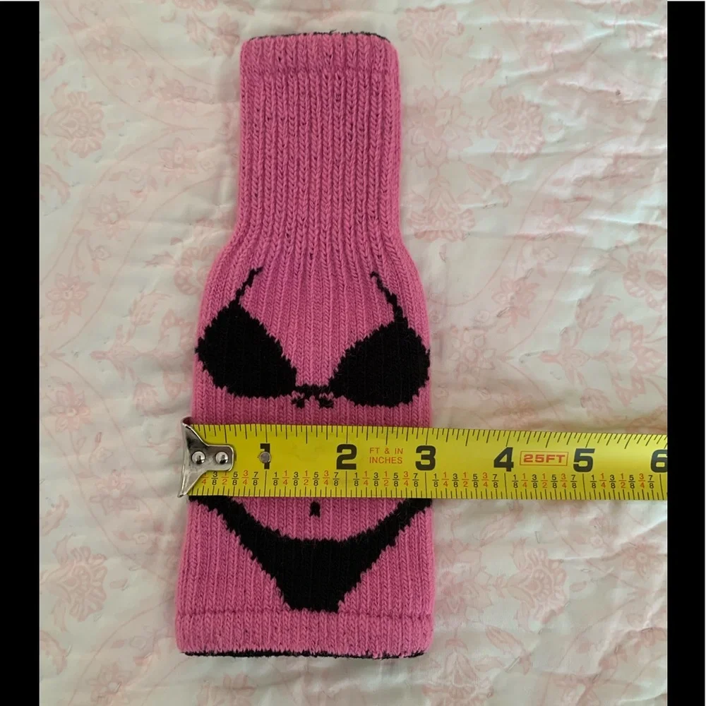 Freaker USA Bottle Koozie Pink Black Sweater Knit Stretchy Bikini